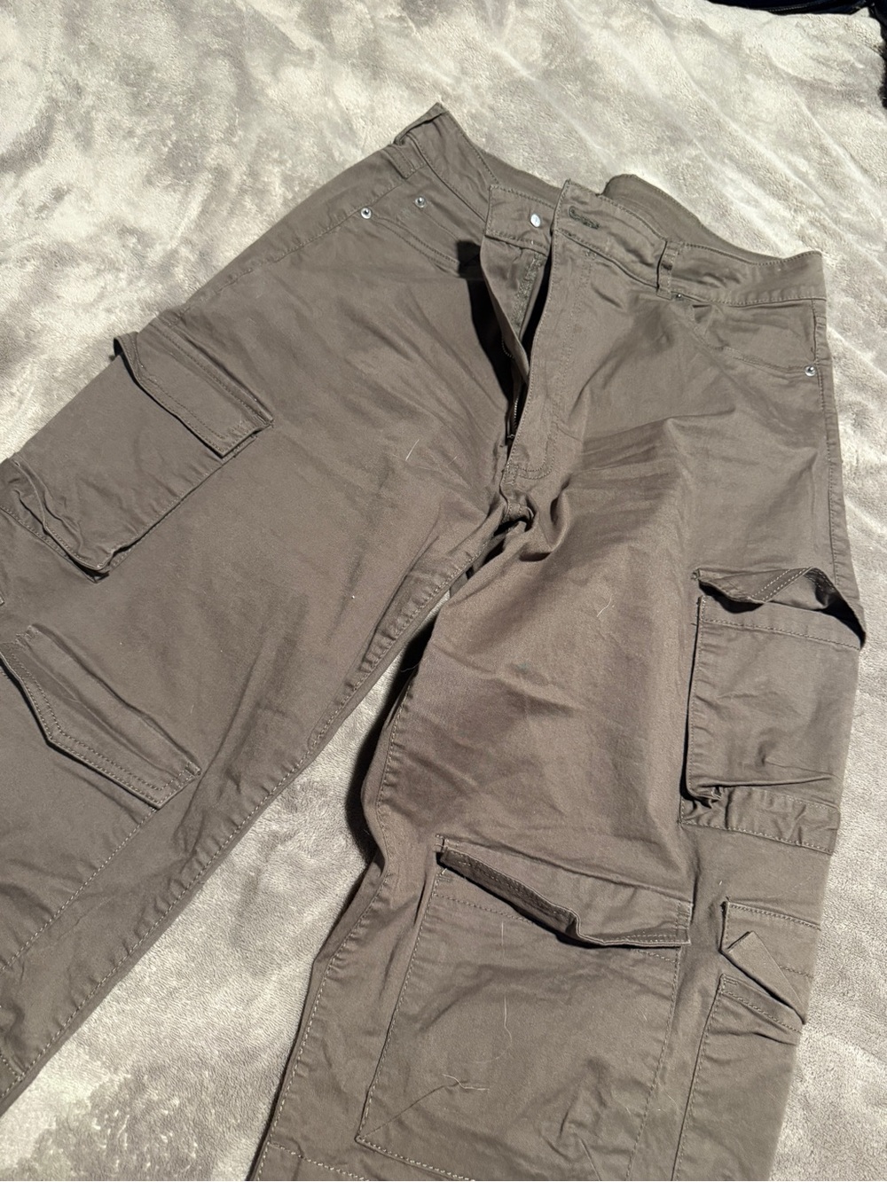 Women Cargo Pants - Brown Utility Style